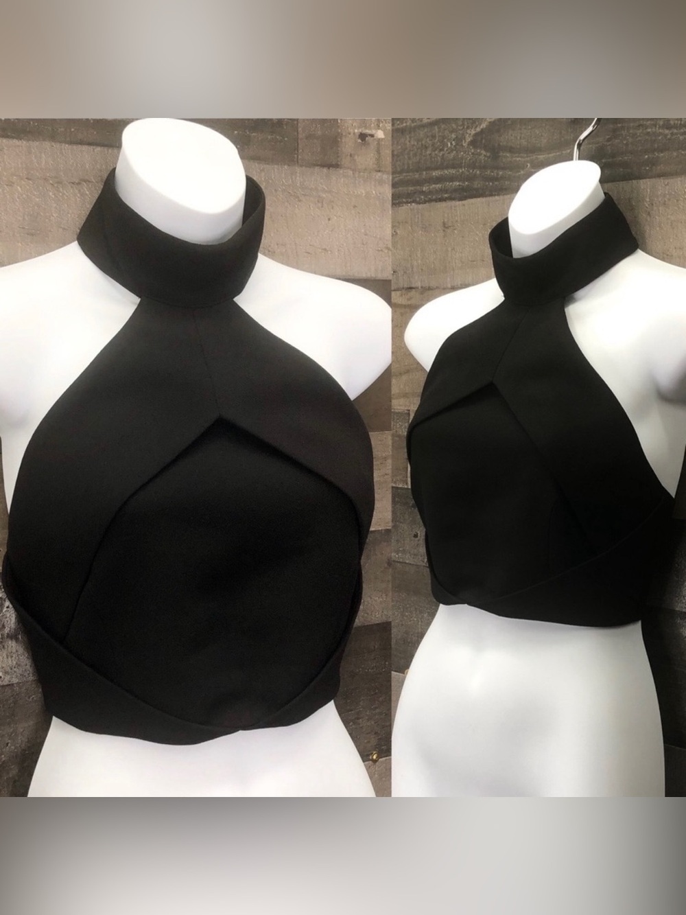 Finders Keepers Black Halter Sleeveless Top